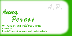 anna percsi business card